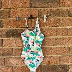Gymboree Pink and Green Kids Swim One Piece Size 5